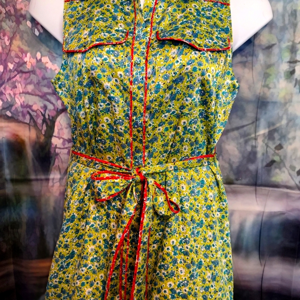 Teal floral Cinq a Sept dress. Size 6